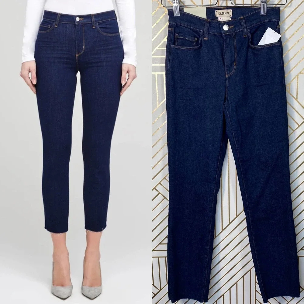 L'Agence Sada‎ High Rise Crop Slim Jeans Lexington